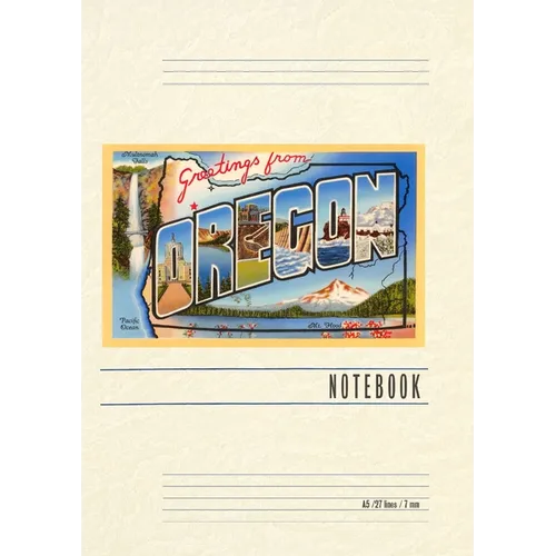 Vintage Lined Notebook Greetings from Oregon
