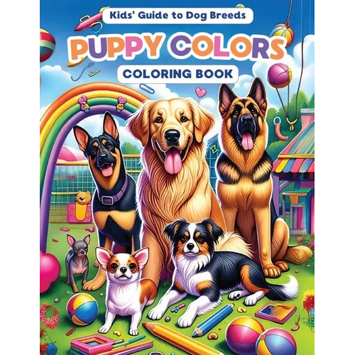 Puppy Colors: The Kid's Guide to Dog Breeds. Features 30 Different Breeds paired with Brief Descriptions for Enjoyable Learning Expe