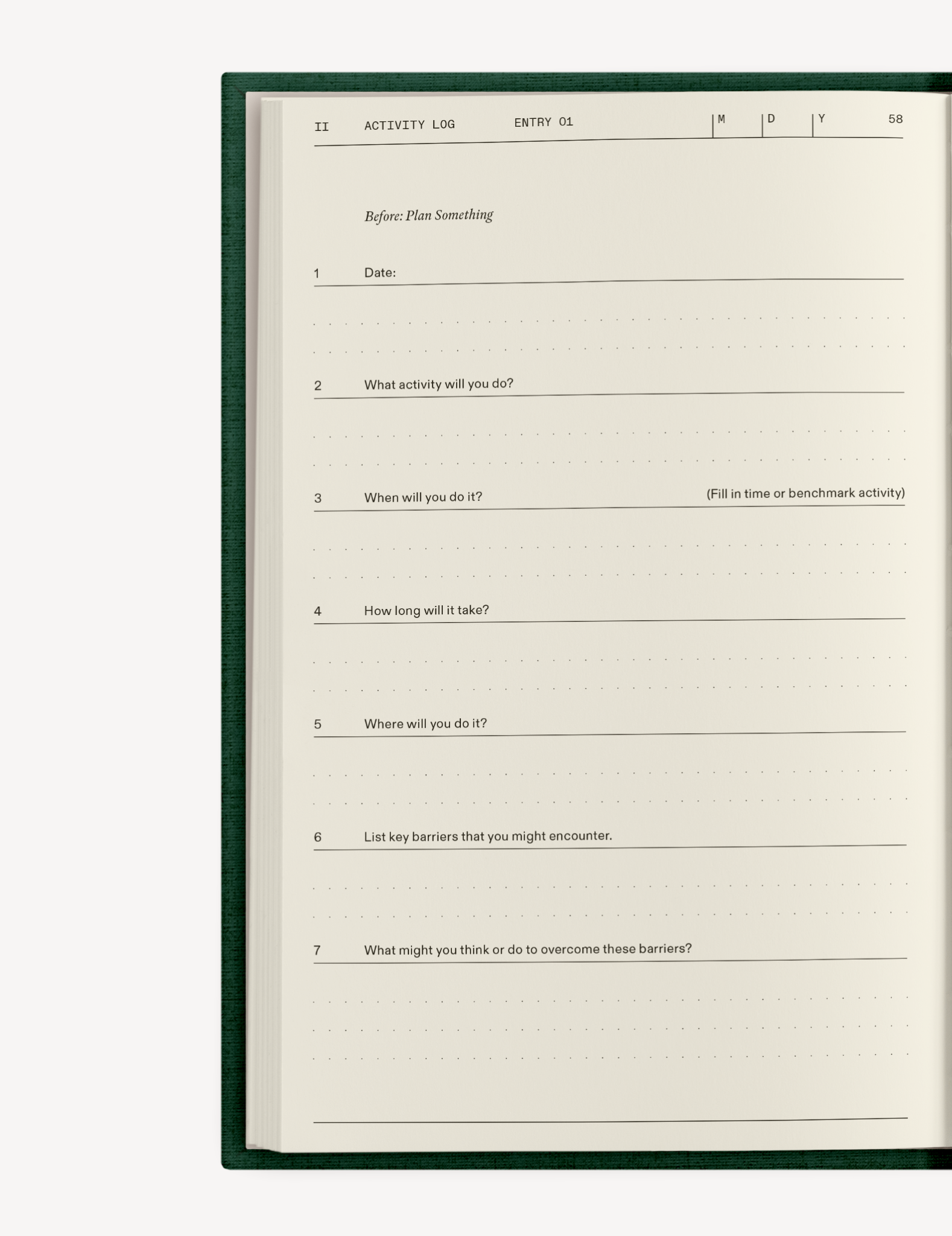 The Field Guide for Depression Therapy Notebook