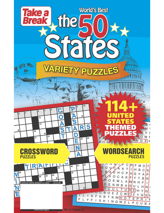 World's Best Variety Puzzles 'The 50 States' -  114+ United States Themed Puzzles