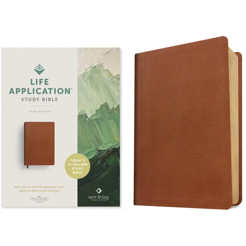 NLT Life Application Study Bible, Third Edition (Genuine Leather, Brown, Red Letter)