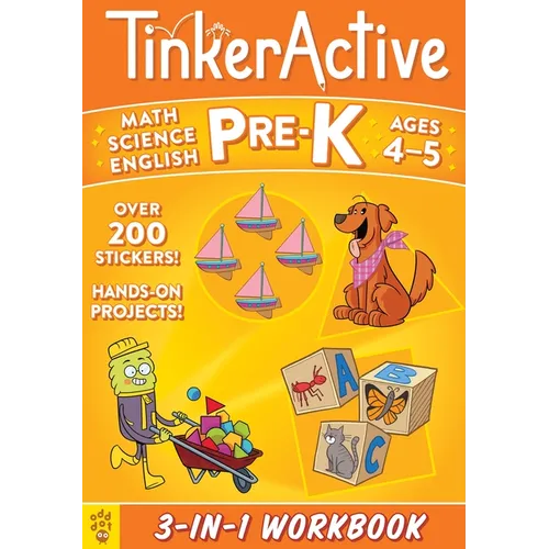 Tinkeractive Pre-K 3-In-1 Workbook: Math, Science, English Language Arts