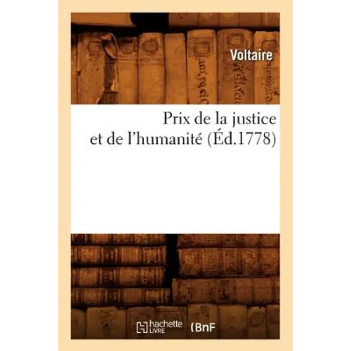 Prix de la Justice Et de l'Humanité, (Éd.1778)