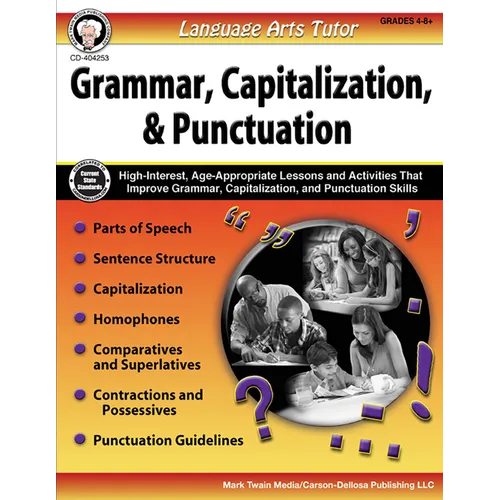 Language Arts Tutor: Grammar, Capitalization, and Punctuation, Grades 4 - 8