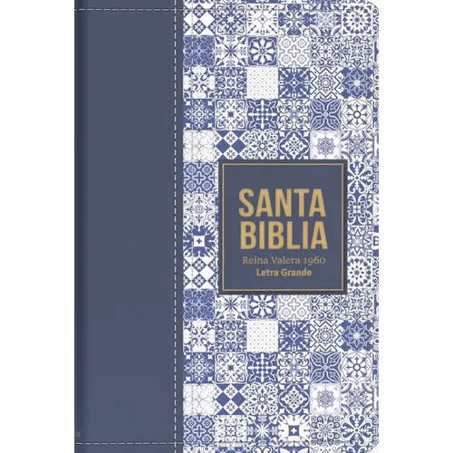Biblia Rvr 1960 Letra Grande Tamaño Manual Símil Piel Azul Oscuro(bible Rvr 1960 Large Print Handsize Leatherlike Tiles Dark Blue (Spanish Edition)