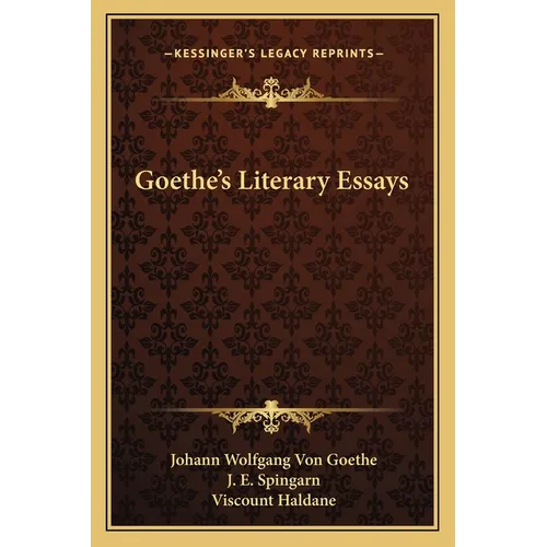 Goethe's Literary Essays