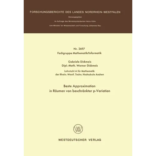Beste Approximation in Räumen von beschränkter p-Variation