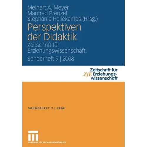 Perspektiven Der Didaktik: Zeitschrift Für Erziehungswissenschaft. Sonderheft 9 2008