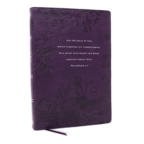 Peace of God Bible: Discover and Experience God's Shalom Throughout the Bible (Nkjv, Purple Leathersoft, Red Letter, Comfort Print)
