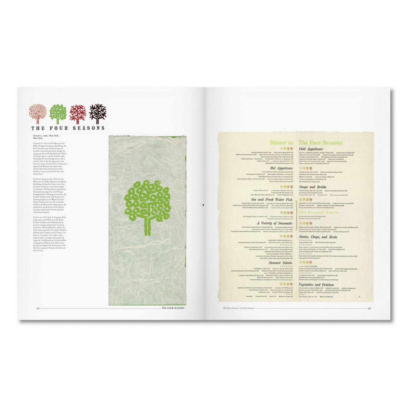 Menu Design in America (German, French, English) Book