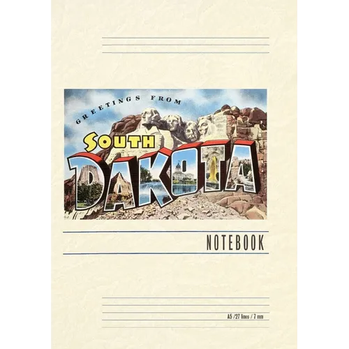 Vintage Lined Notebook Greetings from South Dakota