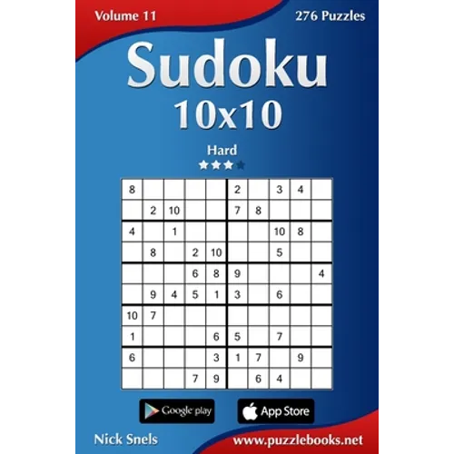 Sudoku 10x10 - Hard - Volume 11 - 276 Puzzles