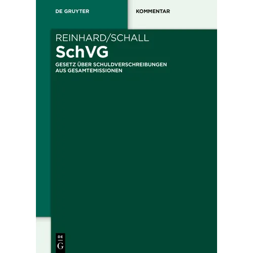 Schvg: Gesetz Über Schuldverschreibungen Aus Gesamtemissionen