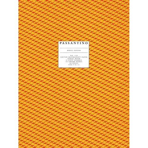 Passantino Music Papers, No. 159: Guitar Manuscript Paper