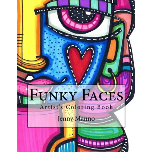 Funky Faces: Adult Coloring Book - Paperback