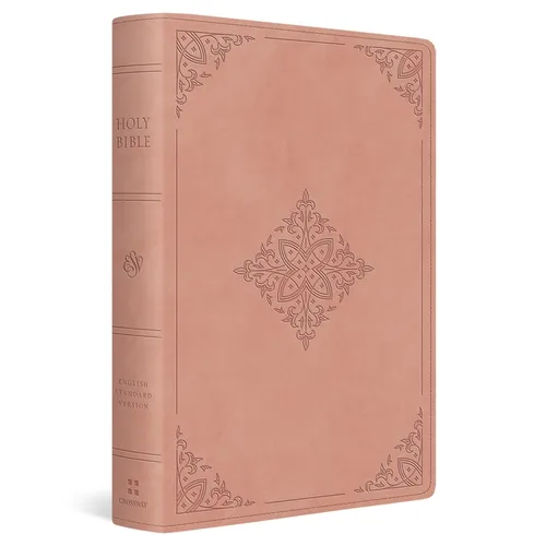 ESV Giant Print Bible, Red Letter (Trutone, Blush Rose, Fleur-De-Lis Design)