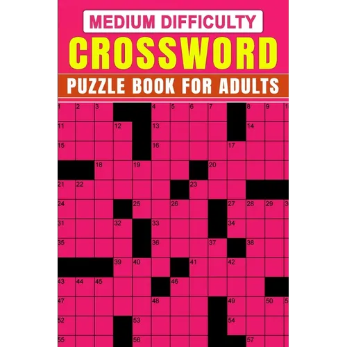 Medium Difficulty Crossword Puzzle Book For Adults: 82+ Large Print Puzzles With Solution-(Boost Your Brainpower)