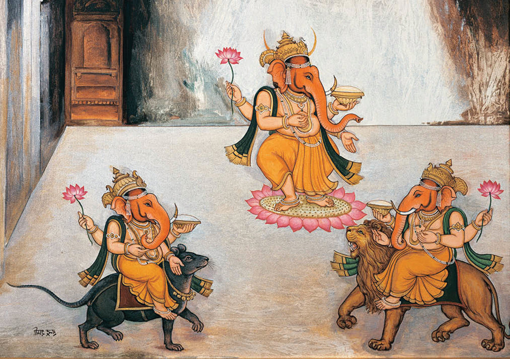 Ganesh Art Postcard Book Softcover Book