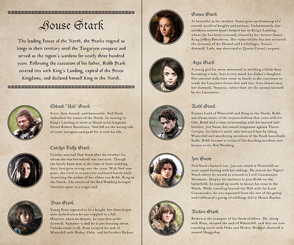 Game of Thrones: House Stark Hardcover Ruled Journal (Large) Hardcover Book