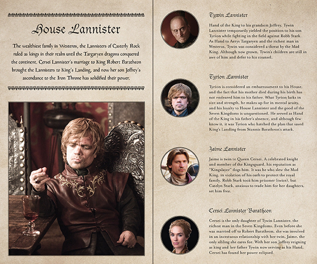 Game of Thrones: House Lannister Hardcover Ruled Journal (Large) Hardcover Book