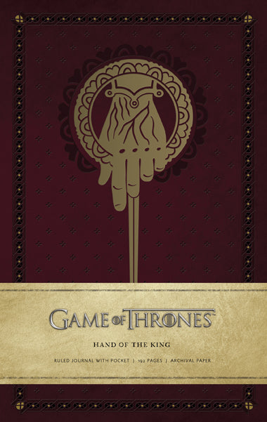 Game of Thrones: Hand of the King Hardcover Ruled Journal Hardcover Book