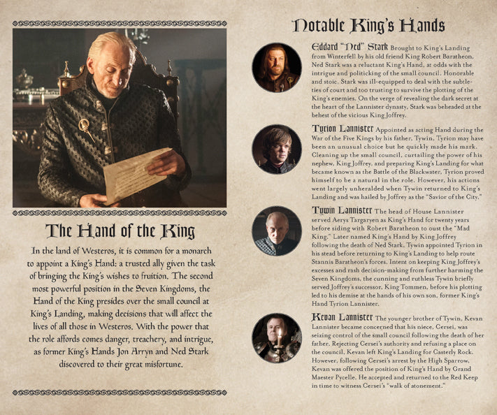 Game of Thrones: Hand of the King Hardcover Ruled Journal Hardcover Book