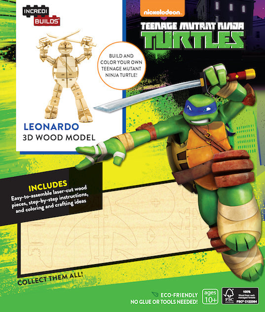 IncrediBuilds: Teenage Mutant Ninja Turtles: Leonardo 3D Wood Model