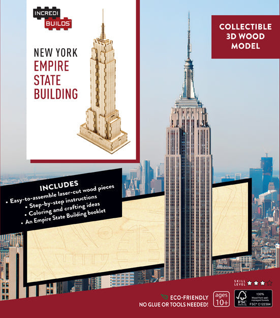 IncrediBuilds: New York: Empire State Building 3D Wood Model