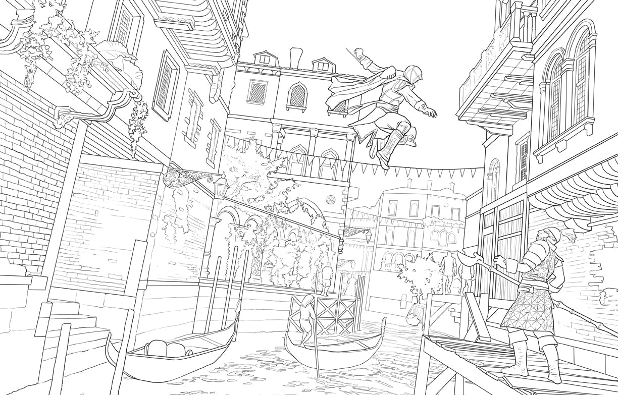 Assassin's Creed: The Official Coloring Book Softcover Book