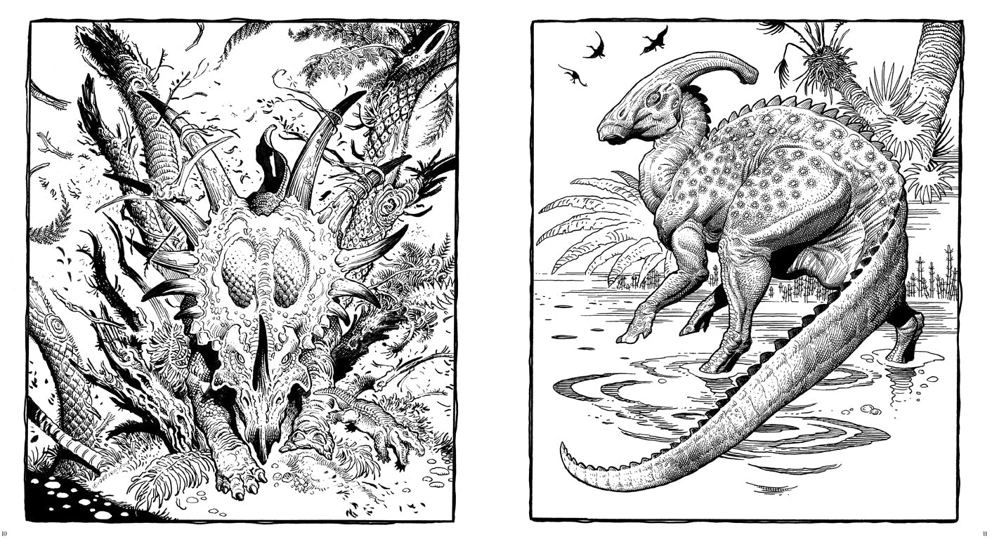 Dinosaurs: A Coloring Book by William Stout Softcover Book