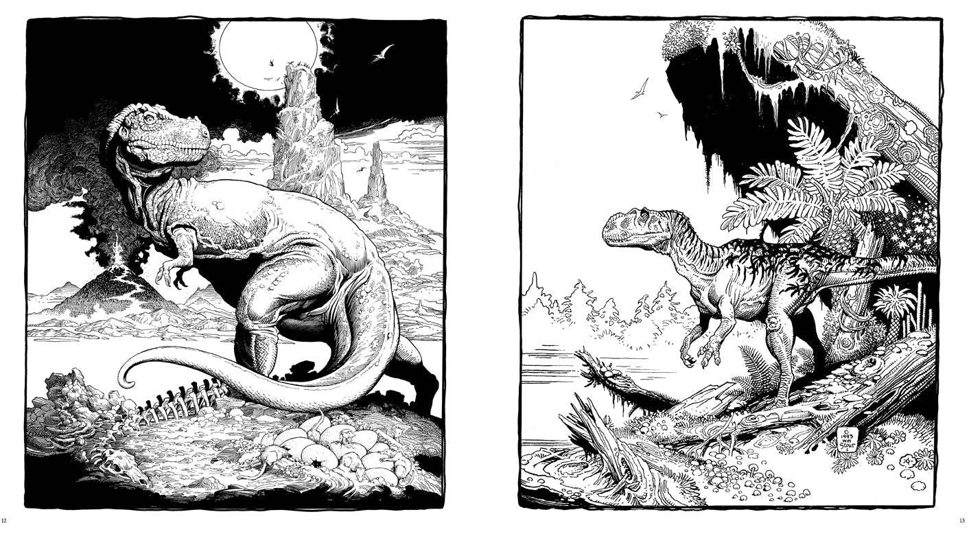 Dinosaurs: A Coloring Book by William Stout Softcover Book