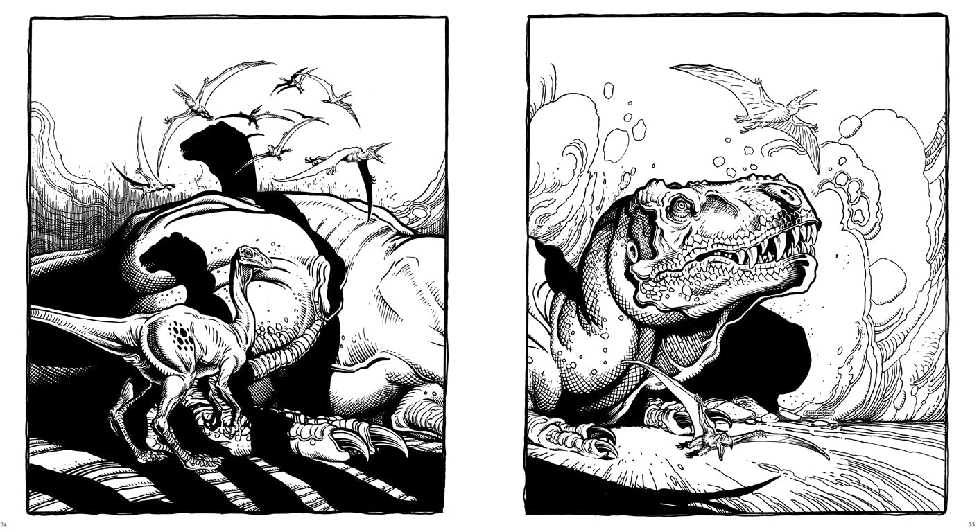 Dinosaurs: A Coloring Book by William Stout Softcover Book