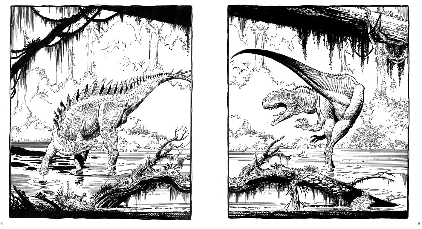 Dinosaurs: A Coloring Book by William Stout Softcover Book