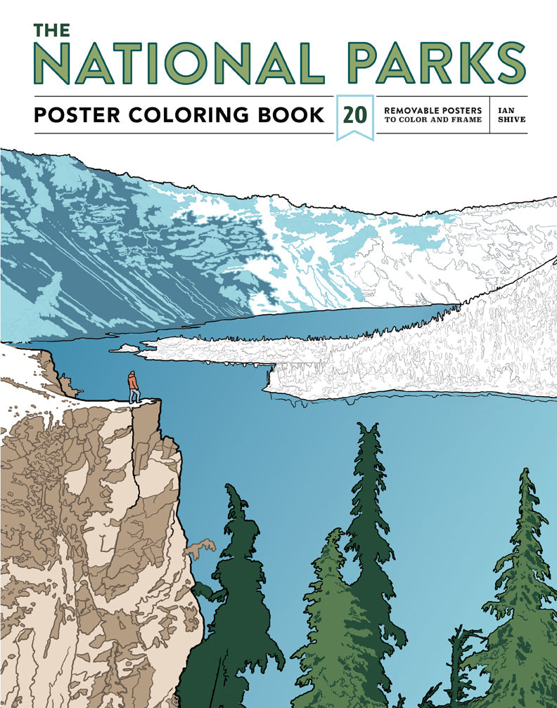 The National Parks Poster Coloring Book Softcover Book