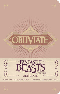 Fantastic Beasts and Where to Find Them: Obliviate Hardcover Ruled Notebook Hardcover Book