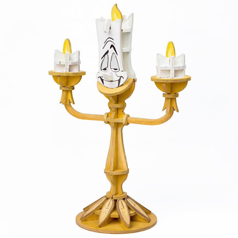 IncrediBuilds: Disney's Beauty and the Beast: Lumiere 3D Wood Model and Book Softcover Book