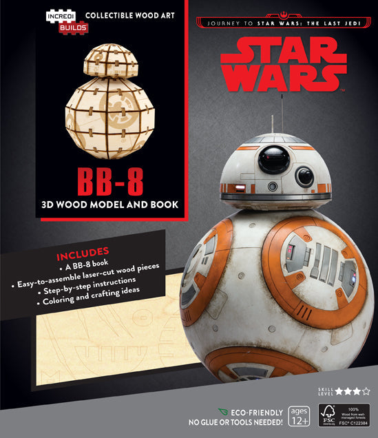 IncrediBuilds: Journey to Star Wars: The Last Jedi: BB-8 3D Wood Model and Book Softcover Book