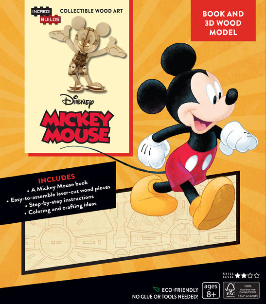 IncrediBuilds: Disney: Mickey Mouse Book and 3D Wood Model Softcover Book