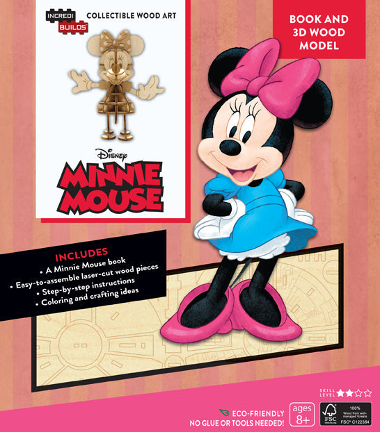 IncrediBuilds: Disney: Minnie Mouse Book and 3D Wood Model Softcover Book