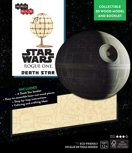 IncrediBuilds: Star Wars: Rogue One: Death Star 3D Wood Model and Book Softcover Book