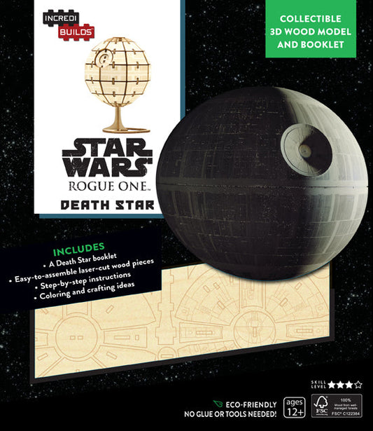 IncrediBuilds: Star Wars: Rogue One: Death Star 3D Wood Model and Book Softcover Book