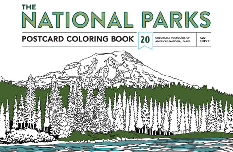 The National Parks Postcard Coloring Book Softcover Book