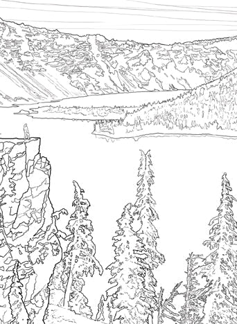 The National Parks Postcard Coloring Book Softcover Book