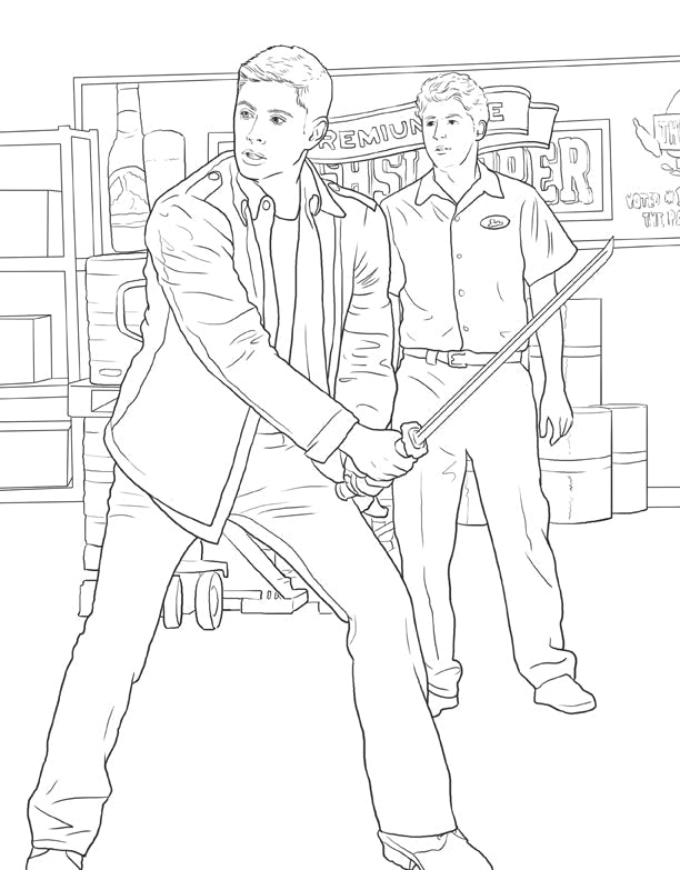 The Official Supernatural Coloring Book Softcover Book