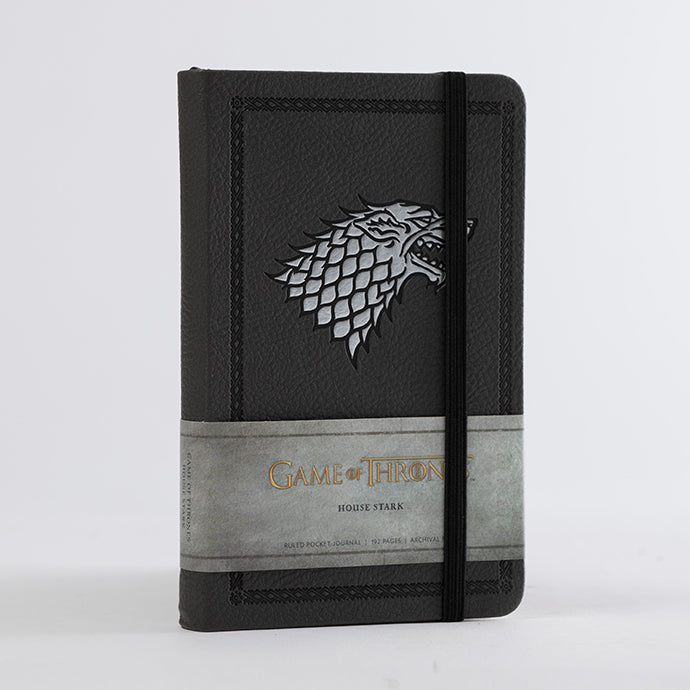 Game of Thrones: House Stark Ruled Pocket Journal Hardcover Book