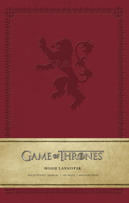 Game of Thrones: House Lannister Ruled Pocket Journal Hardcover Book
