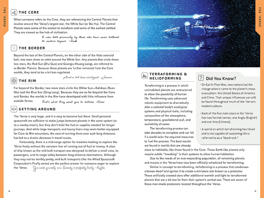Hidden Universe Travel Guides: Firefly Softcover Book