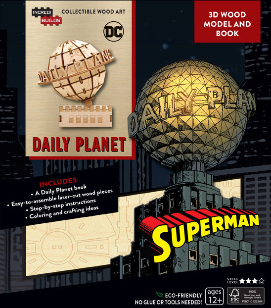 IncrediBuilds: DC Comics: Superman: Daily Planet 3D Wood Model and Book Softcover Book