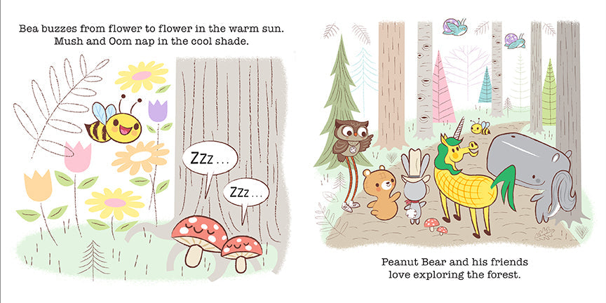 Peanut Bear: What's in the Forest? Hardcover Book