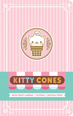 Kitty Cones Ruled Pocket Journal Hardcover Book